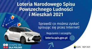plakat z informacją o loterii nsp